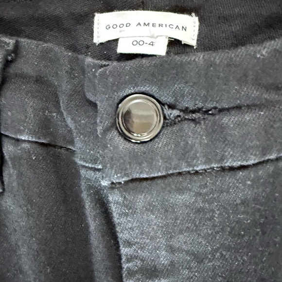 VTG GOOD AMERICAN Jeans Ultra High Rise Skinny Black165 Style GC213T Size 00-4 - Picture 5 of 11